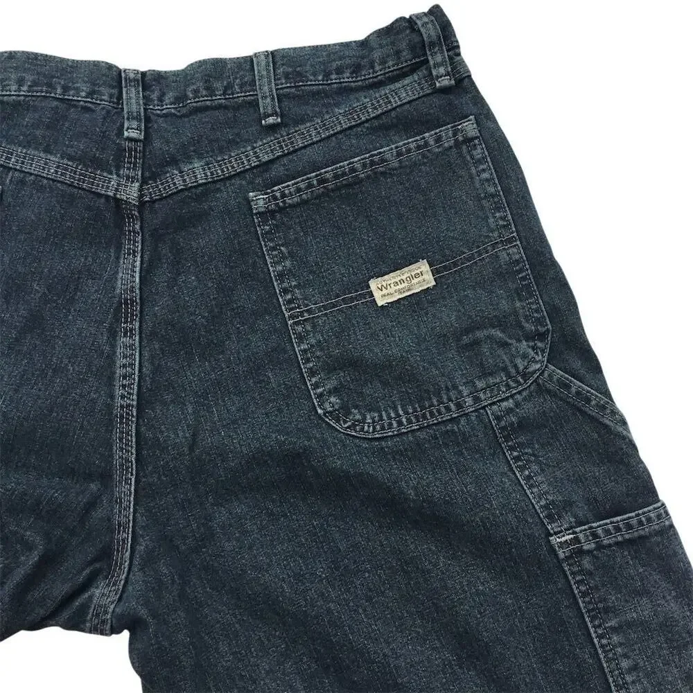Wrangler Men's‎ Carpenter Jeans 38x30 Dark Wash Relaxed Fit Denim